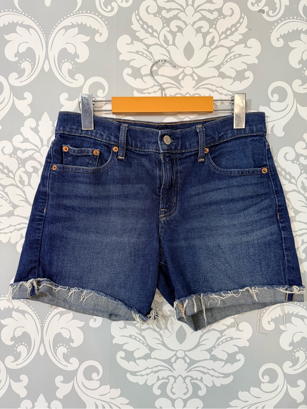 💫4/$25 • Gap Dark Denim Cuffed Raw Hem Shorts